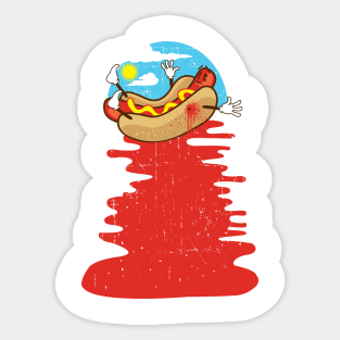 Hot Dog Murder Sticker